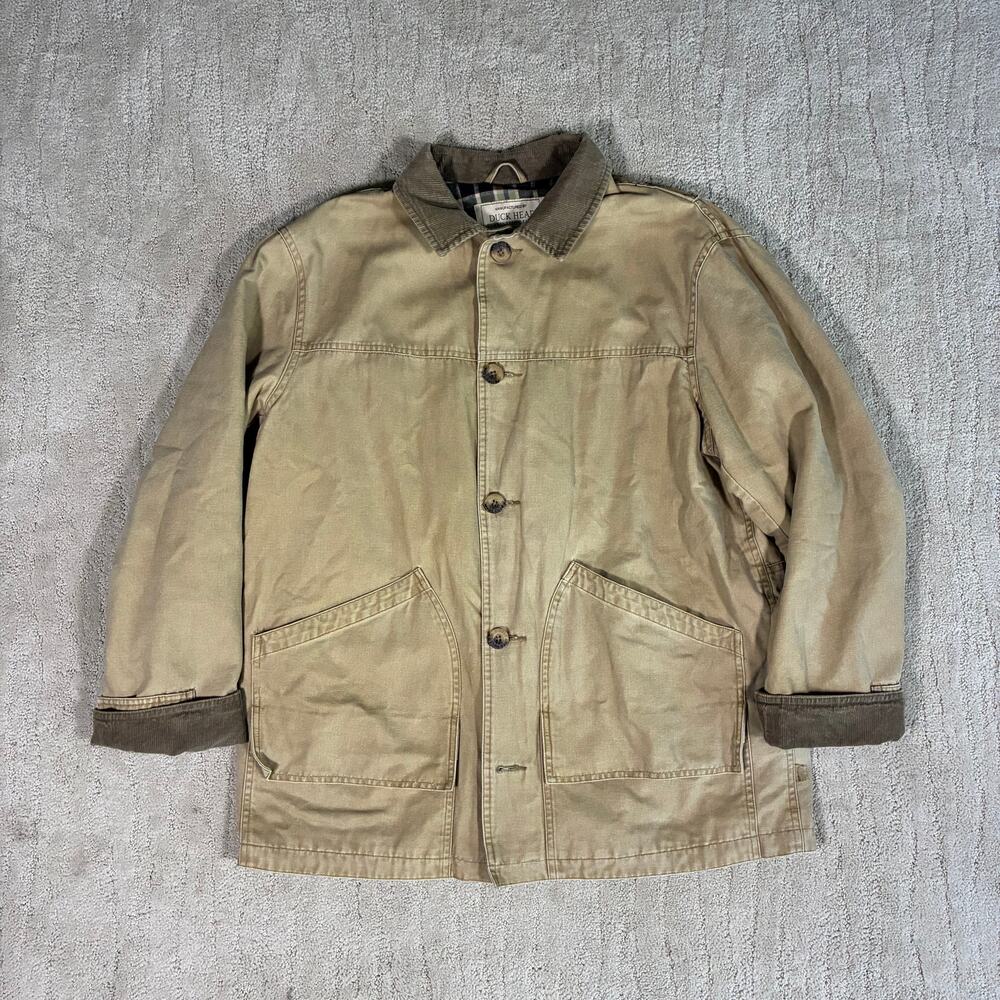 Vintage Duck Head Canvas Men L Chore/Barn Coat Hunting Jacket Corduroy Collar